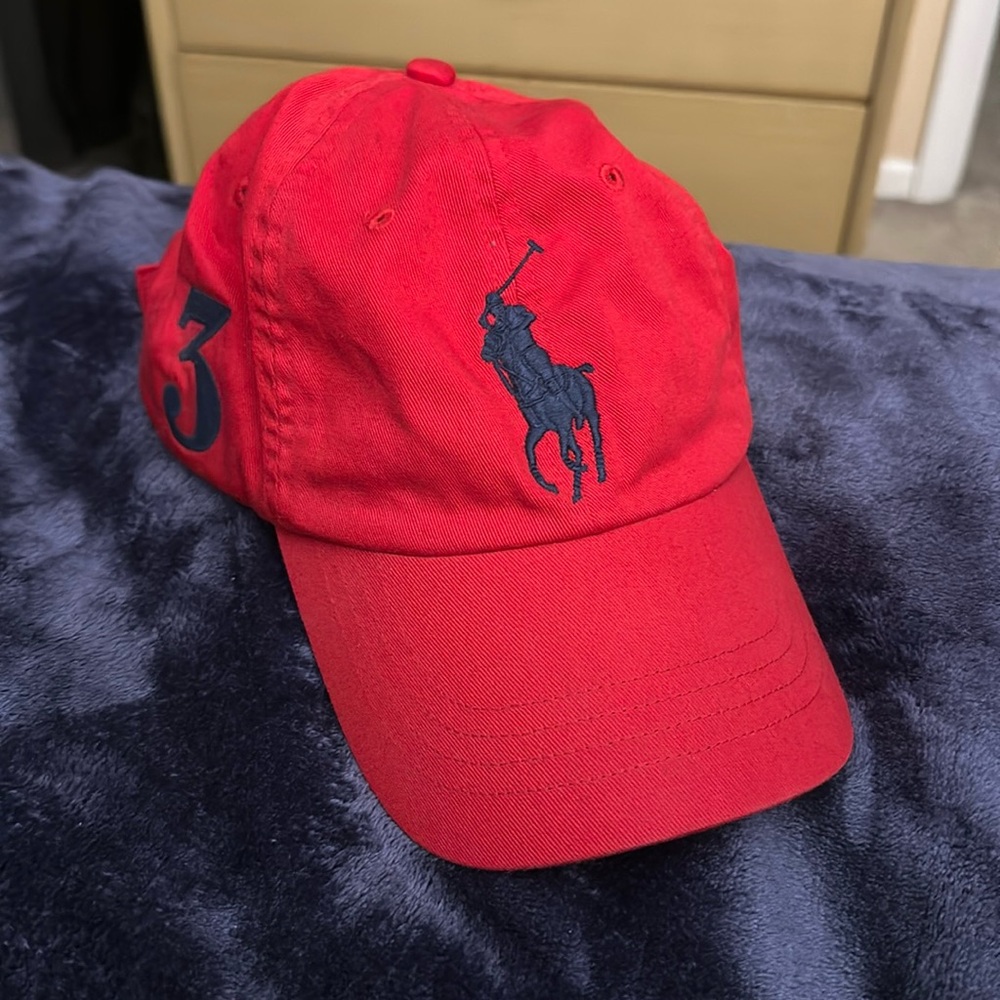 Red and Navy Polo by Ralph Lauren classic baseball hat